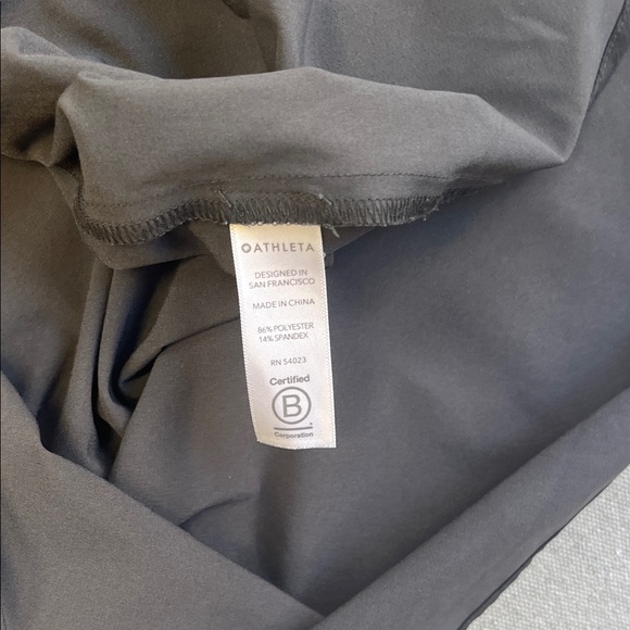 Athleta Sleeveless Dress Small Black Gray Drawstring Waist Active - Picture 6 of 7